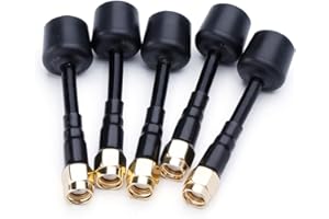 iFlight Albatross 5.8GHz LHCP RP-SMA/RHCP SMA Omnidirectional Antenna 60mm for FPV RC Racing Drone Model Airplane Goggles (LHCP RP-SMA,5 Pcs)