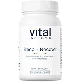 Vital Nutrients Sleep + Recover, 30 Capsules | Vegan Sleep Support with Melatonin, Ashwagandha, Saffron, L-Theanine, Formulated without Gluten, Dairy &amp; Soy Free
