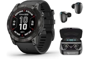 Wearable4U - Garmin Fenix 7X Pro Sapphire Solar Edition: Titanium 51 mm Smartwatch |Up to 37 Days Battery Life, Multisport & Outdoor High-Performance GPS Watch w/Flashlights.