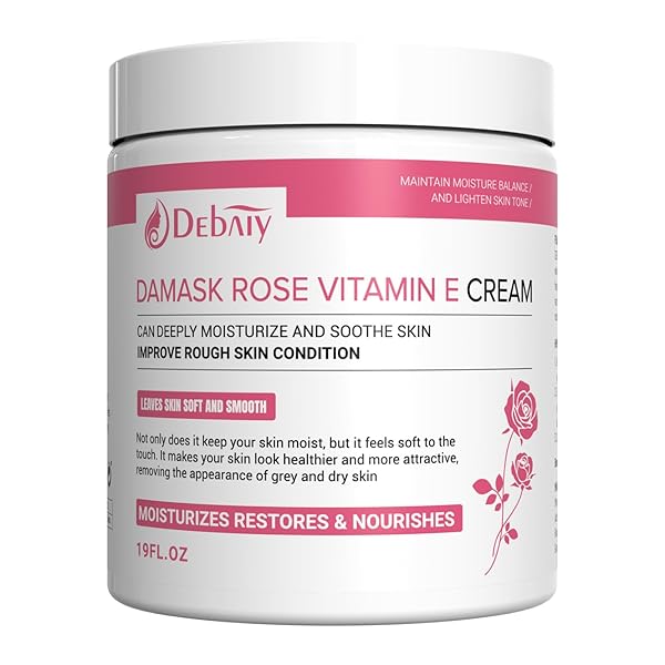 DEBAIY DAMASCUS ROSE VITAMIN E HYDRATION CREAM – GENTLE MOISTURIZER FOR FACE AND BODY AND HAND (19FL.OZ)