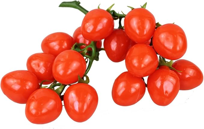 HIAKDOFT Künstliche Cherry Tomaten - Realistische Deko-Früchte Für Home Staging & Fotografie