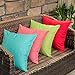 MIULEE Pack of 2 Decorative Outdoor Waterproof Pillow Covers Square Garden Cushion Sham Throw Pillowcase Summer Shell for Patio Tent Couch 18x18 Inch Light Green