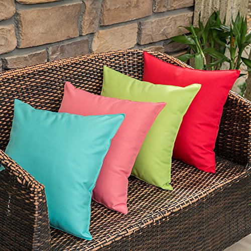 MIULEE Pack of 2 Decorative Outdoor Waterproof Pillow Covers Square