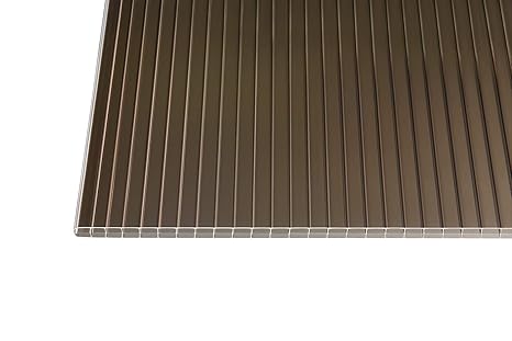 Polycarbonat Stegplatten Hohlkammerplatten bronce 16 mm (980 mm Breite) (2500 x 980 x 16 mm)