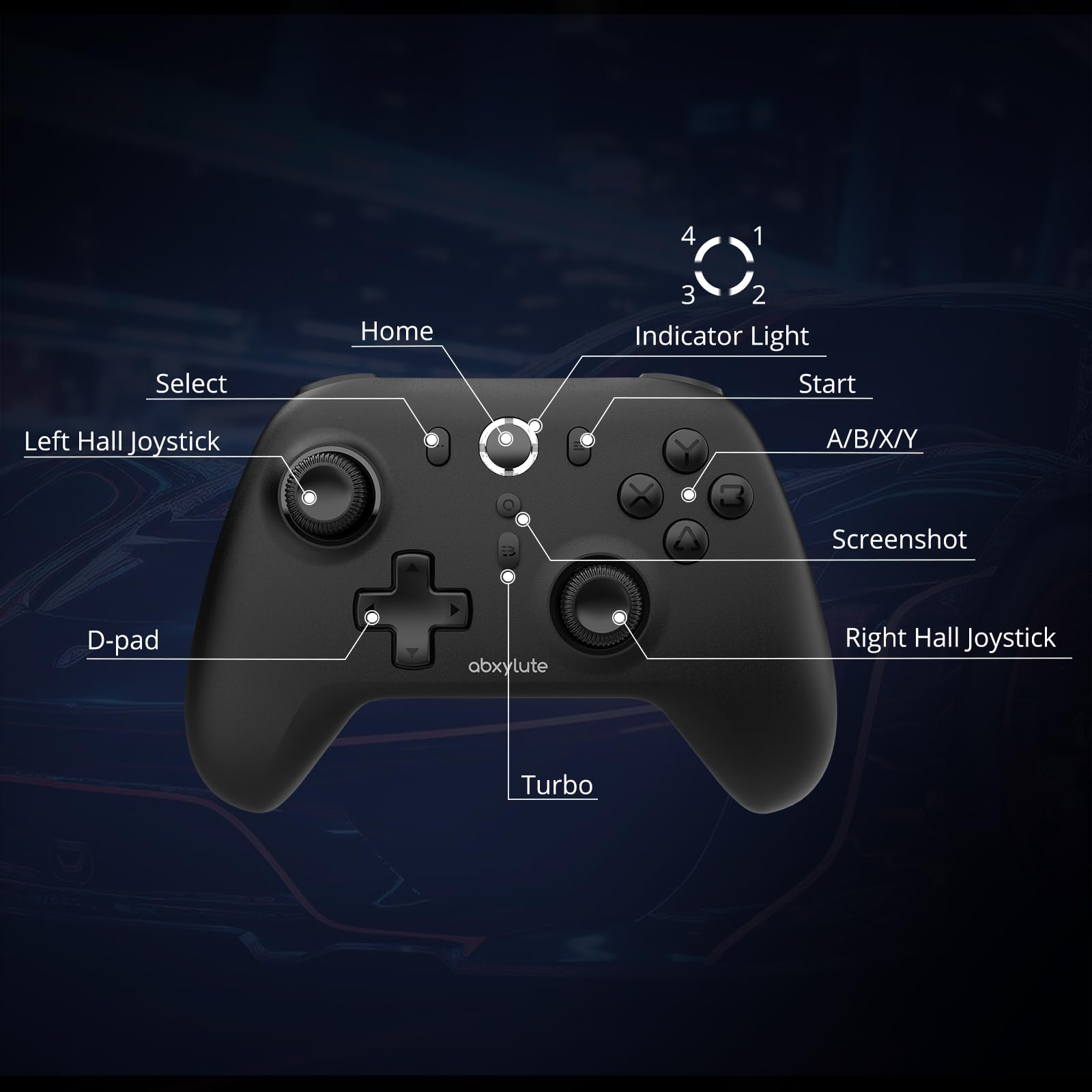 C6 Wireless PC Controller, Bluetooth Game Controller - 1000Hz Hall Triggers & Joysticks for Windows PC, Nintendo Switch Pro/OLED/Lite, Steam Deck, Android TV/Mobile, iPhone MAC & Tesla Vibration Turbo