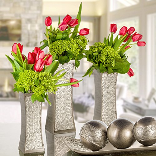 Dublin Flower Vase Set of 3 Centerpieces for Dining Room Table