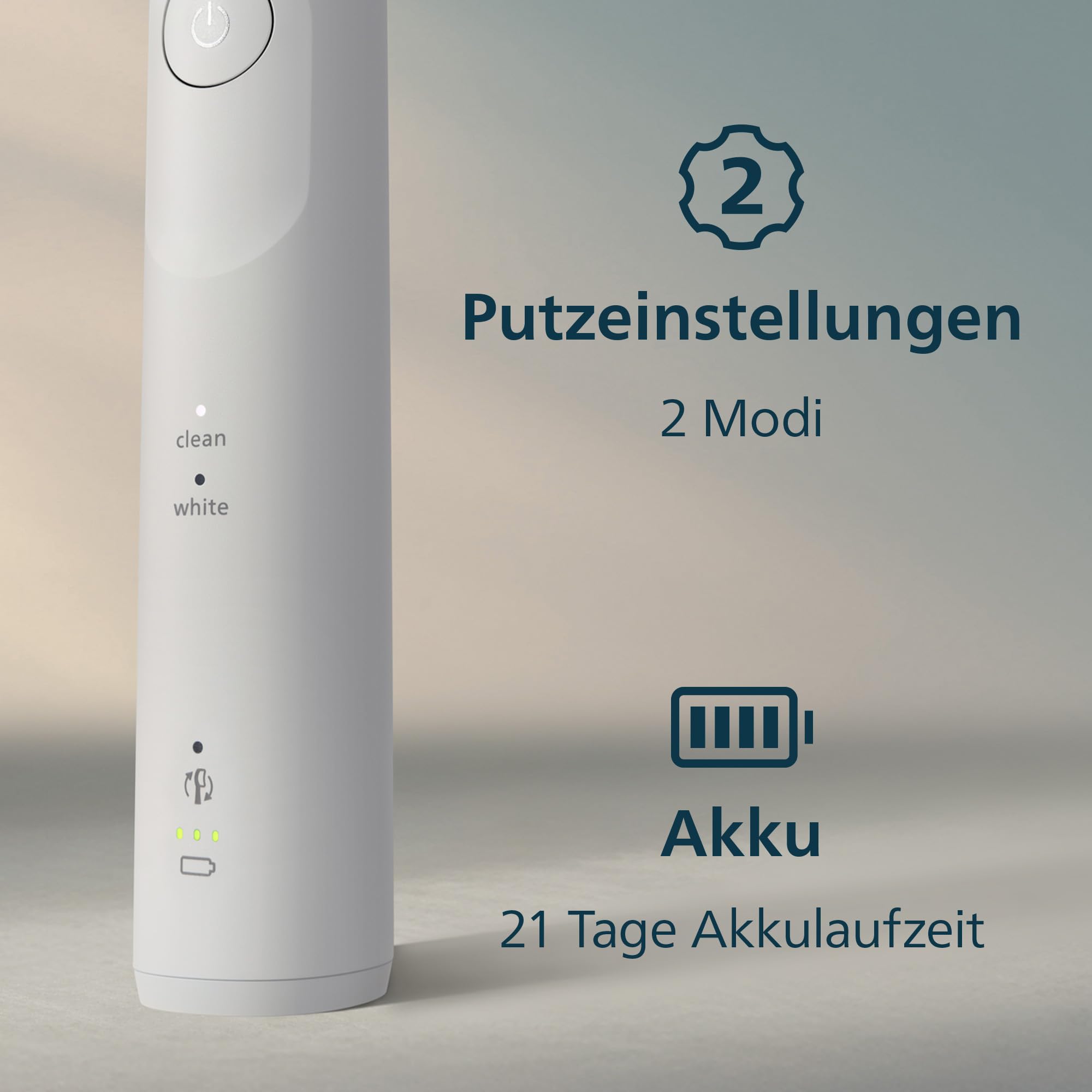 Philips Sonicare 5500 elektrische Zahnbürste, Schallzahnbürste mit 2 Putzmodi, Andruckkontrolle, EasyStart, SmarTimer und BrushPacer, Weiß, Modell HX7110/02 [Neue Technologie] 8