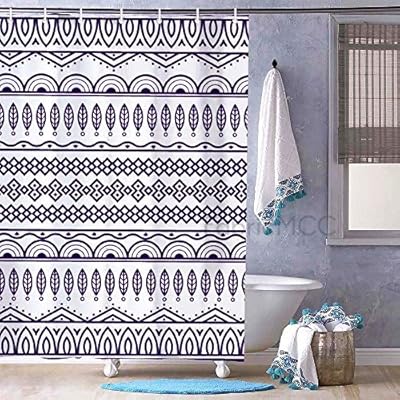 72 X 79 Shower Curtain Bath Decor Aztec Bathroom Decor Bathroom Curtain Shower Curtains Hooks Liners Amazon Com Au