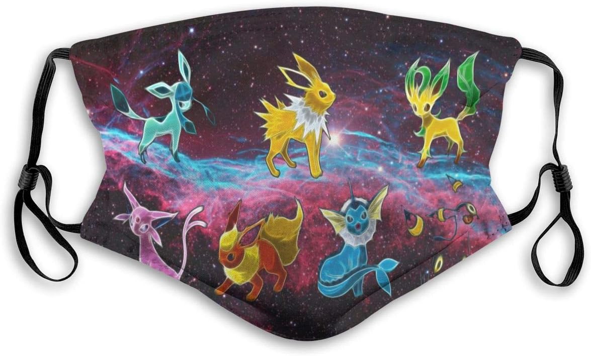 VV8VJBOY0D Mouth Facial Cloth Kid Filter Washable Flareon Glaceon Face Protection Nose Air Pollution Man Women M