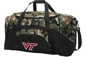 BROAD BAY Large Virginia Tech Duffel Bag CAMO Virginia Tech Hokies Suitcase Duffle Luggage - Sports Gear Bag
