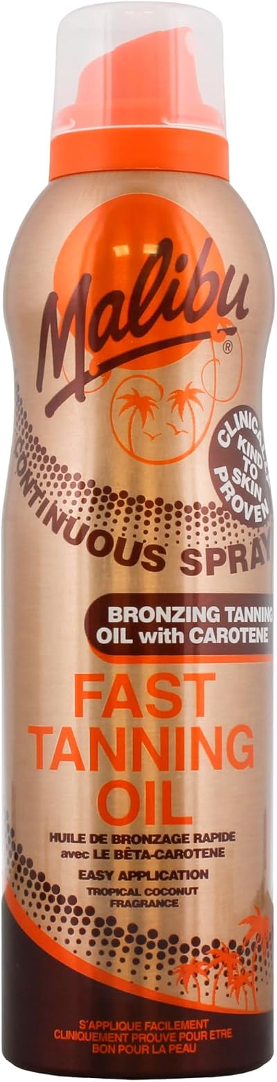 Malibu SPF 15 Continuous Dry Oil Spray with Shea Butter 175ml