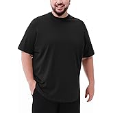 Idtswch Mens Big and Tall T-Shirts Loose Fit Heavyweight Longline Tee(Regular&Longer Length)