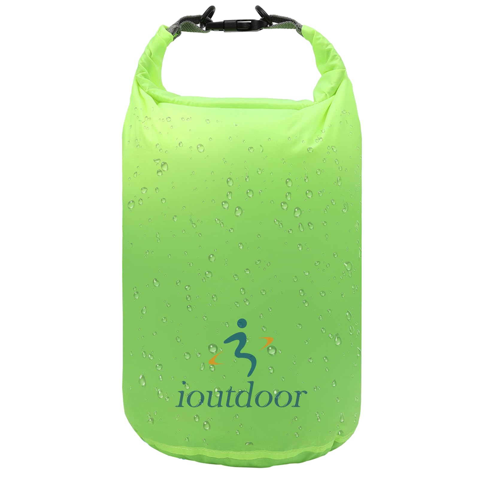 ioutdoor Waterproof Dry Bags Lightweight 2L/5L/10L/20L Keep Dry Clean, Dry Compression Sacks Small Large for Kayaking, Hiking, Swimming, Camping, Canoeing, Boating, Fishing (Green, 2L)
