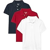 The Children's Place Boys Short Sleeve Pique Polo, 3 Pack