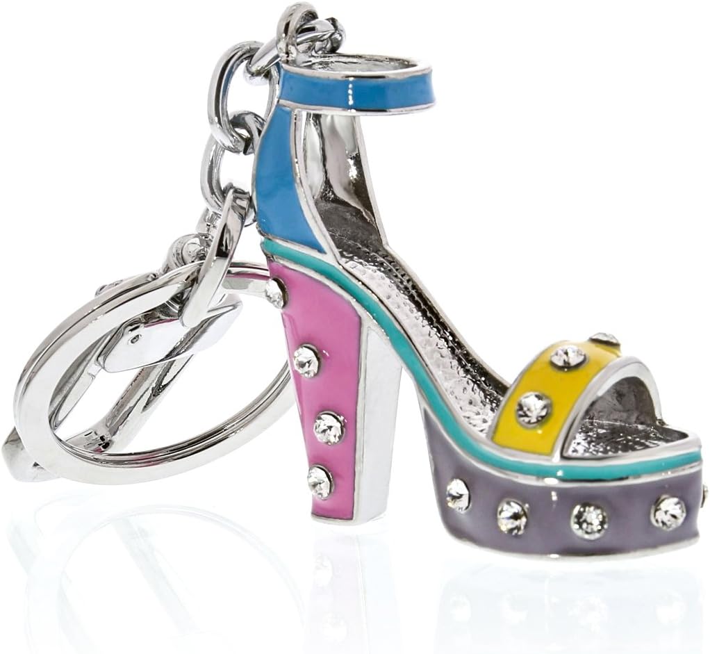 High Heel Key Chain with crystals.