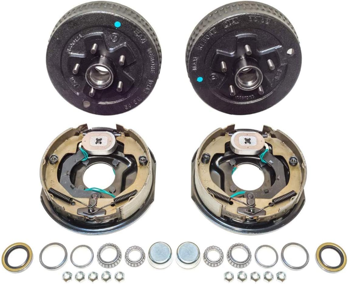 Trailer 5 on 4.5" Hub Brake Drum 10 x 2.25 Electric Brake Bearing Kit 3500 lb Axle