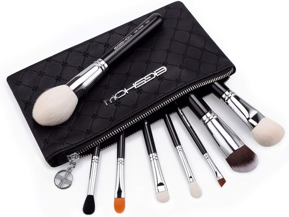 Makeup Brushes, Eigshow Premium Makeup Brush Set Synthetic Cosmetics Foundation Powder Concealers Blending Eye Shadows Face Kabuki Makeup Brush Sets (8pcs, Green) (Aristocratic 8pcs)