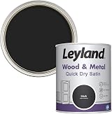 Leyland Wood & Metal Quick Dry Satin Black 750ml Interior Exterior