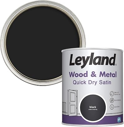 Leyland Wood & Metal Quick Dry Satin Black 750ml Interior Exterior