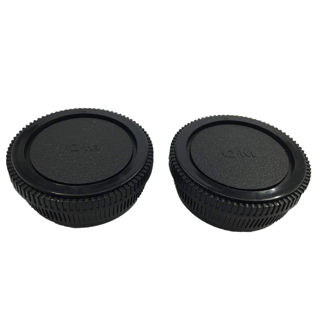 2 Set Body Cap & Camera Rear Len Cover for Olympus OM-1, OM-2, OM-3, OM-4, OM-10, OM-20, OM-30, OM-40, OM-G cameras
