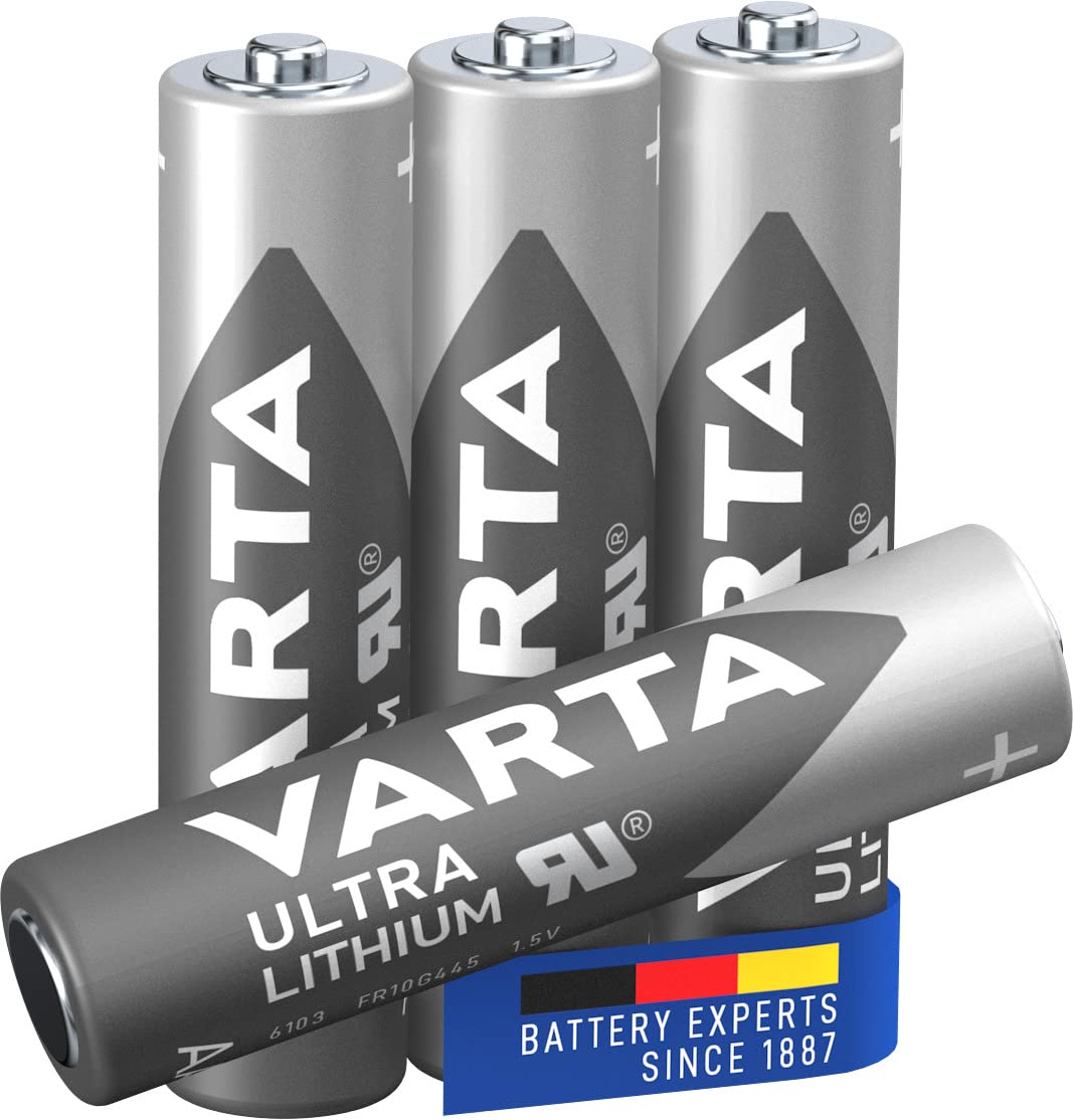 VARTA Lithium AAA Micro LR03 Batteries (4-pack) - ideal for digital cameras, toys, GPS devices, sporting and outdoor applications