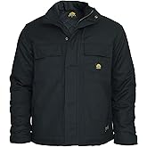 WORKWEYA Men's FR Duck Coat CAT3 Flame Resistant Insulated Zipper & Snap FR Jacket