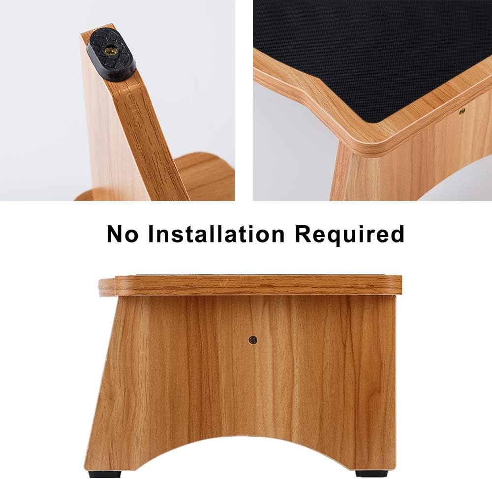 StrongTek Squatting Toilet Stool, Wood Bathroom Step Stool Squat with Anti Slip Layer, Adults and Elders, Potty Training for Adult, Portable, Sturdy, 350 lbs Capability, No Installation: Health & Personal Care