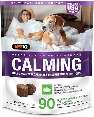 Amazon Com Vetiq Calming Aid Anxiety Supplement For Dogs Chews 90ct 11 1oz Pet Supplies