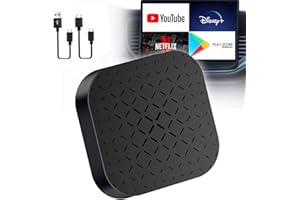 CINCIRUI 4 in 1 Wireless CarPlay Adapter Applicable for Netflix/YouTube/TikTok, Android Auto Wireless Adapter CarPlay Ai Box Only for Car with Wired CarPlay Support TF Card(2+16GB)