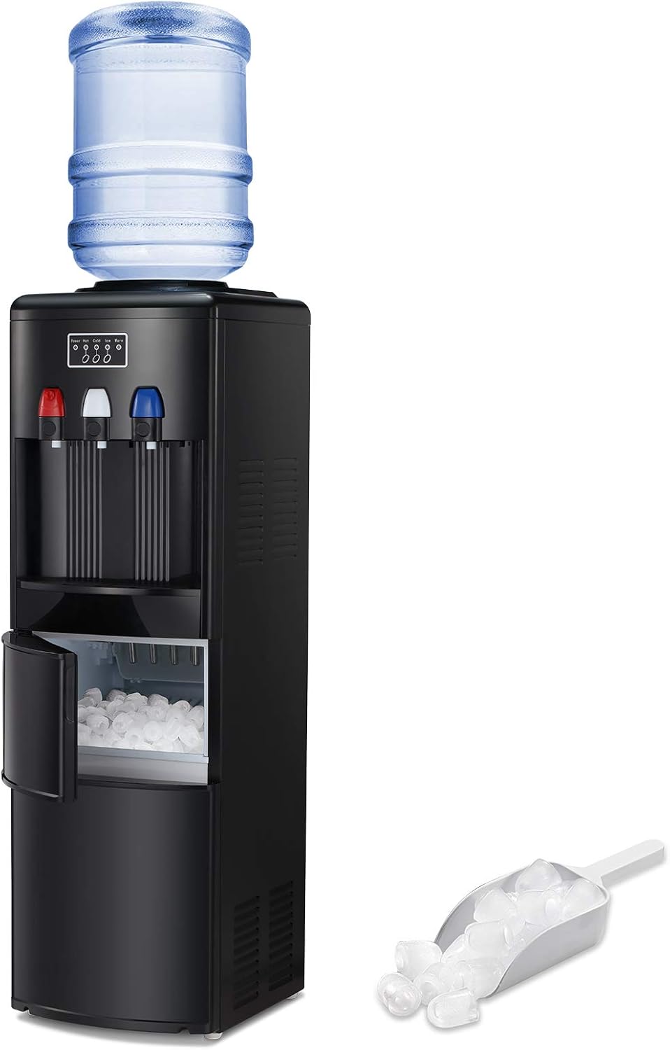 Amazon Com Antarctic Star 2 In 1 Water Cooler Dispenser With Built In Ice Maker Freestanding Hot Cold Top Loading Water Dispenser 2 3 Or 5 Gallon Bottle With Child Safety Lock Black Appliances