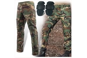 HANSTRONG GEAR H World Shopping Military Army Tactical Airsoft Paintball Shooting Pants Combat Men Pants with Knee Pads Jungle camo (M-32W)