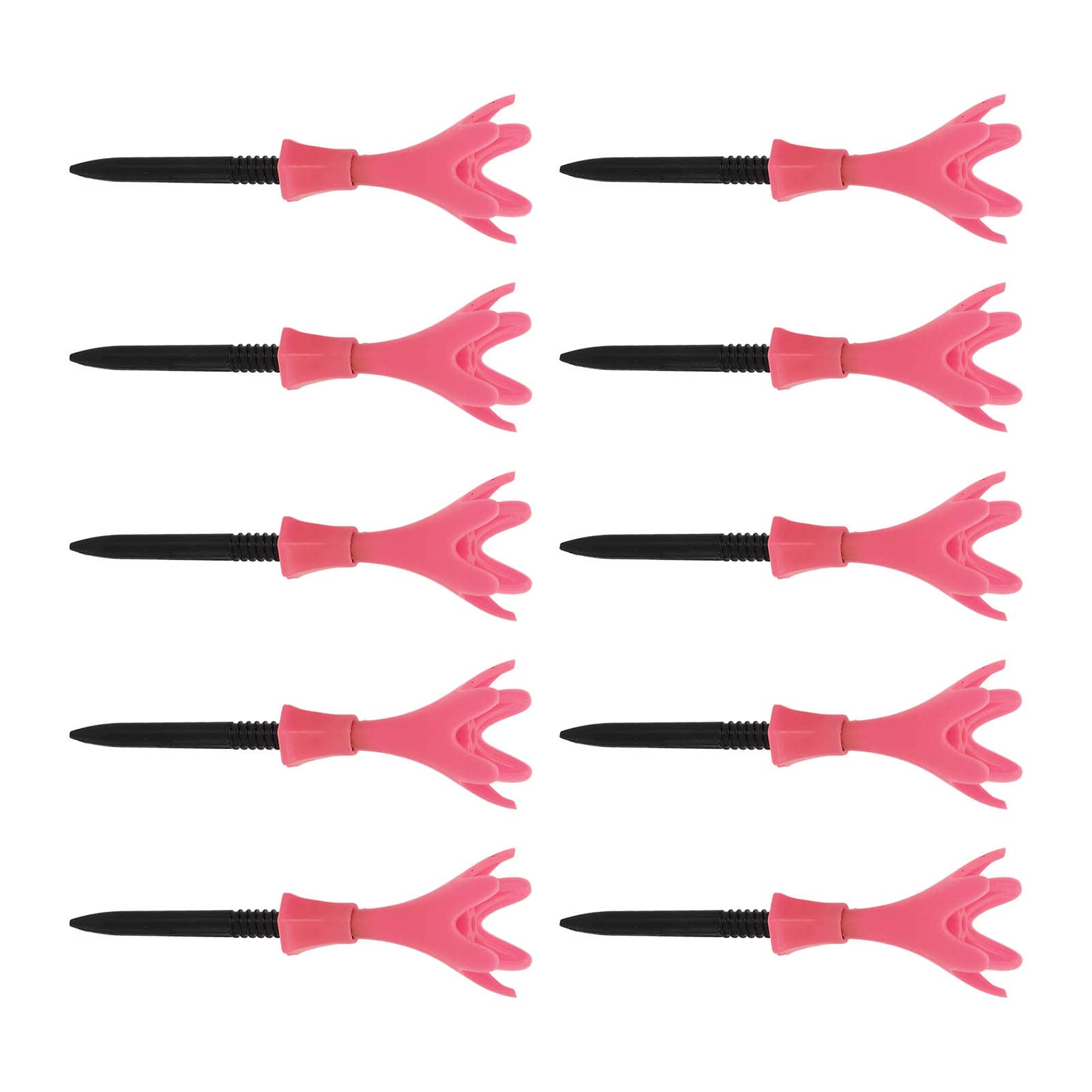Ball Tees, ABS Plastic Adjustable Inclination Unique Design Martini Tees 10Pcs for Lawn for Court for Garden for(pink)