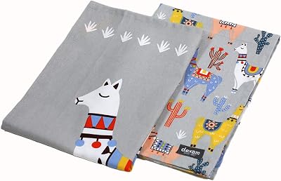Dexam No Probllama Tea Towels Set 2 100% Cotton 50x70cm Fun Llama Kitchen