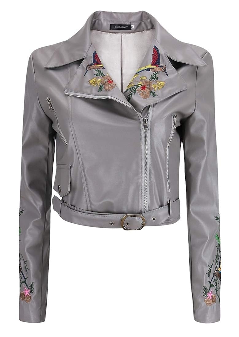 grey short jacket women's