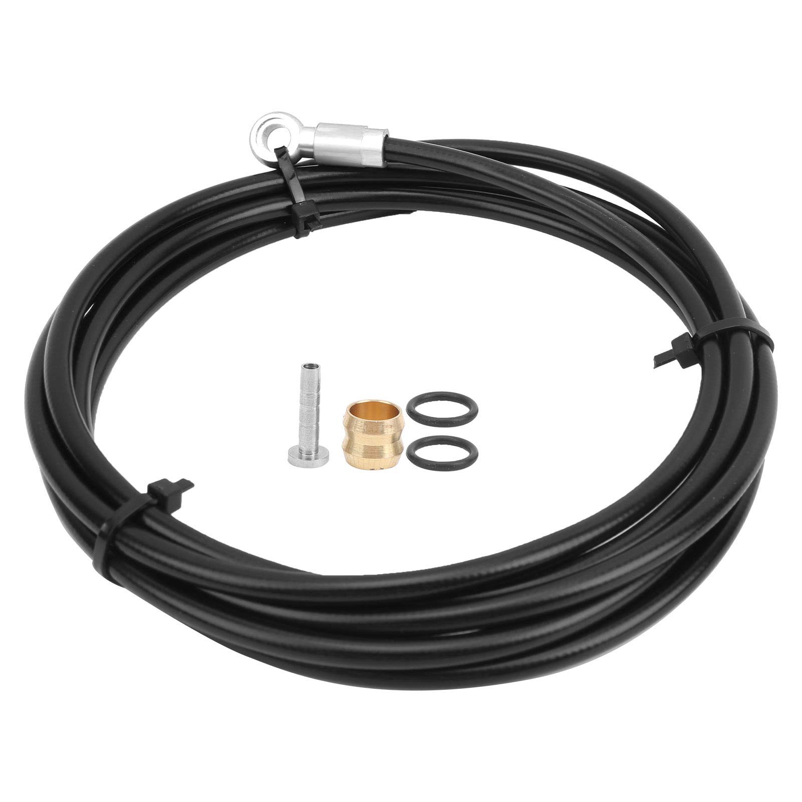 Candeon Hydraulic Disc Brake Hose Kit, 2M Bike Hydraulic Disc Oil Brake Hose Bike Disc Brake Oil Tube, DIY Cuttable Hydraulic Brake Cable Bike Hydraulic Brake Hose for SLX/XT/Mountain Bike Road Bike