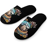 Moose Slippers for Men Warm Winter House Slipper Home Bedroom Shoes