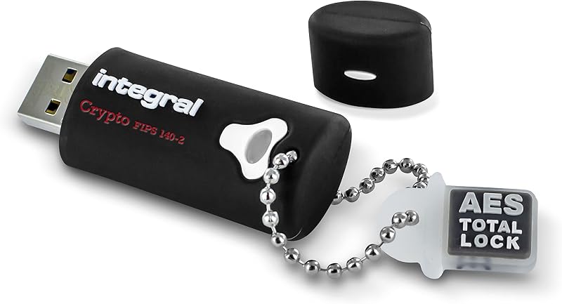 Integral 64GB Crypto-140-2 256-Bit Hardware Encrypted USB Drive FIPS 140-2