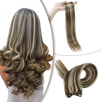 Amazon Com Runature Clip In Hair Weave 100 Human Hair 3 60