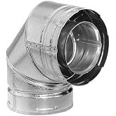 Duravent DirectVent Pro DVA - 4" X 6" Diameter 90 Degree Elbow