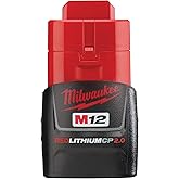 Milwaukee 48-11-2420 M12 REDLITHIUM 2.0 Compact Battery Pack (1-Pack)