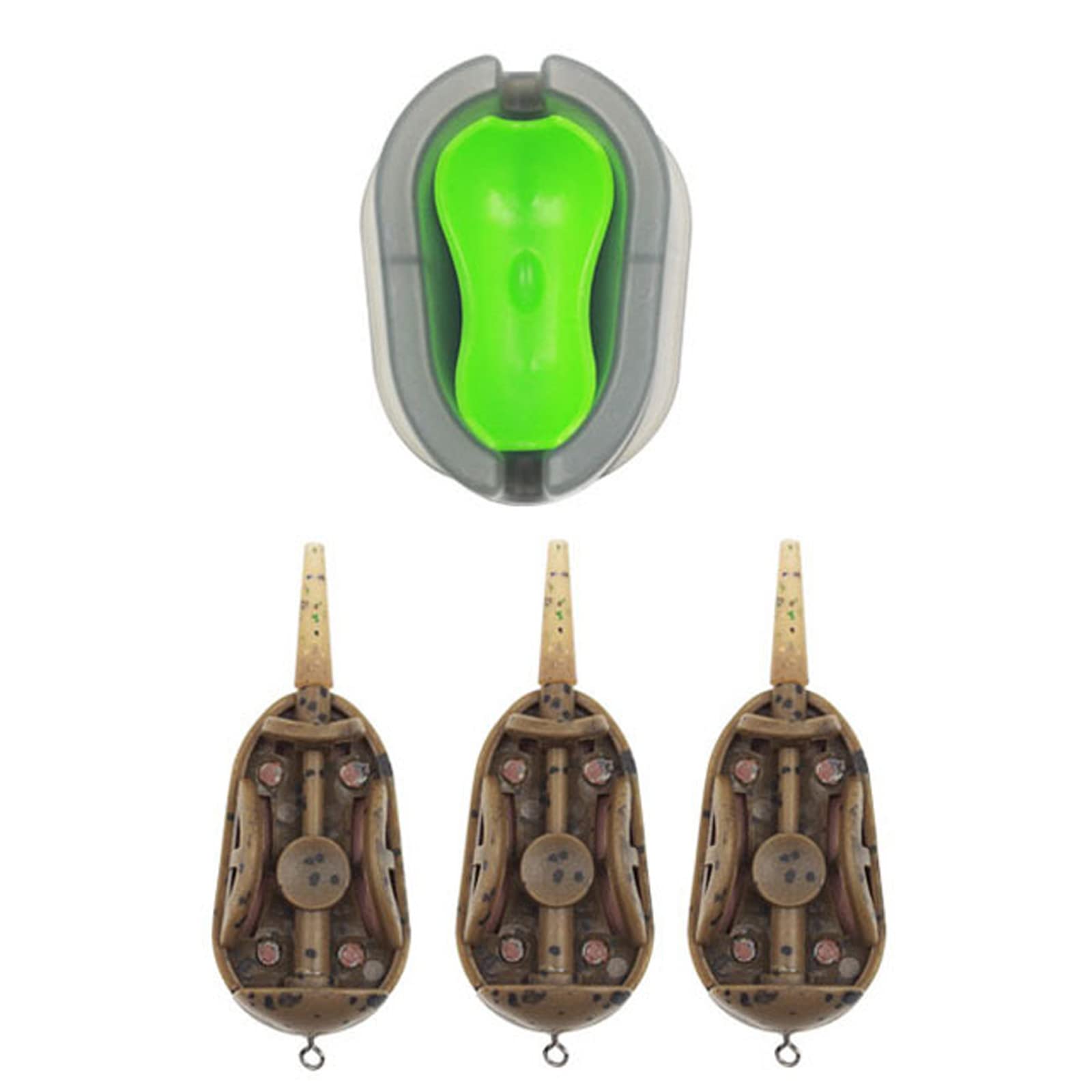 Fishing Inline Feeders, 3 PCS Inline Method Feeder Set with Quick Release Mould, Carp Inline Pellet Feeders with Fishing Weights, Feeder Pellet Bait, Fish Tackle for Trout Perch Catfish (20+30+40g)