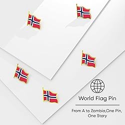 Norway Flag Lapel Pin - Enamel Metal National Badge