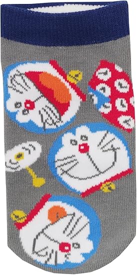 Amazon ドラえもん キッズ キャラいっぱい 柄 くるぶし 丈 ソックス 13 19cm ドラえもんグレー 980 子供 靴下 ソックス 通販
