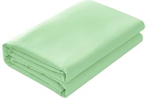 Basic Choice Flat Sheet, Breathable, Extra Soft Microfiber Bedding Top Sheet, Standard 100 by Oeko-Tex - Sage, Twin