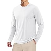 MAGCOMSEN Men's UPF 50+ Shirts Long Sleeve UV Protection Quick Dry T-Shirt Rash Guard for Fishing Running Beach