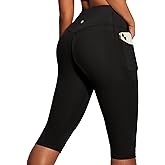 Heathyoga Capri Leggings with Pockets for Women Tummy Control Knee Length Leggings Yoga Pants Women Capri Pants Workout