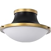 Nuvo Lafayette - 1 Light Flush Mount in Contemporary Style-8.13 Inches Tall and 14 Inches Wide-Matte Black Finish