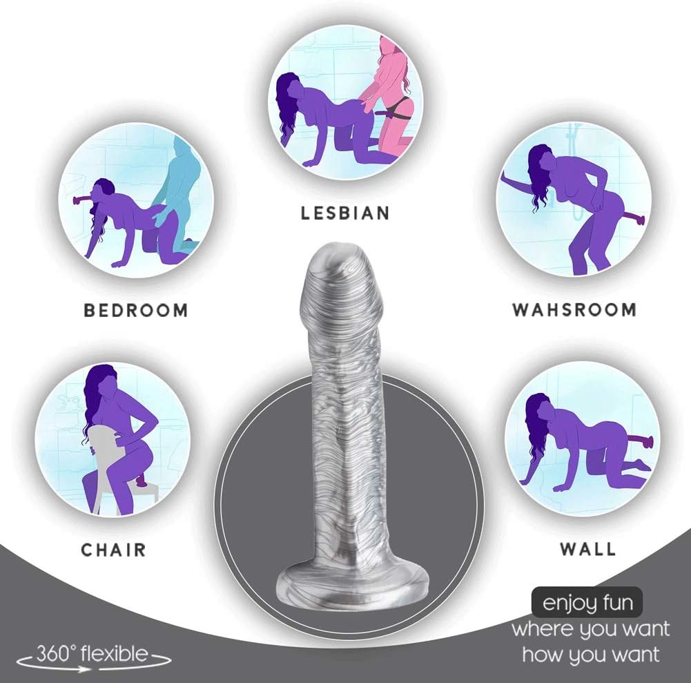 Naulici Massage Wand for Women Suction Cup for Hands Free Pleasure Waterproof Artificial Design