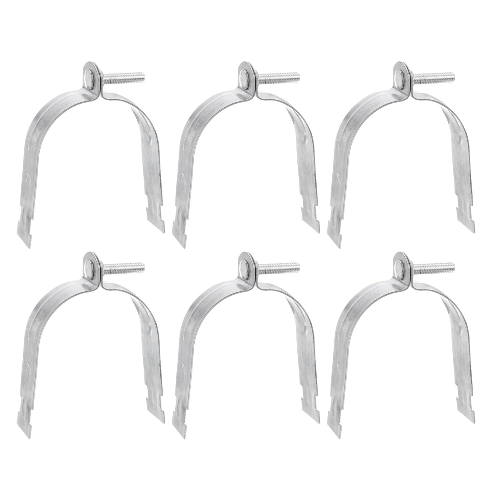 uxcell 3-1/2" EMT Strut Clamps Steel for Rigid Conduit and Pipe 6Pcs Universal EMT Strut Clamps with Bolt and Nut for Rigid Conduit and EMT
