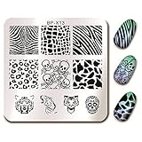 BornPretty 66cm Square Nail Art Stamp Template Halloween Skull Animal Design Image Plate BP-X13